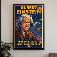 Einstein Relativity Vintage Scholar Poster