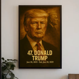 Donald Trump Poster Vintage Analog Film Aesthetic Presidential Portrait Wall Art Print