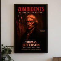 Thomas Jefferson 3rd President of the United States Zombidents Poster Series