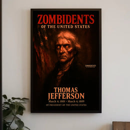 Thomas Jefferson 3rd President of the United States Zombidents Poster Series