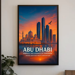 Abu Dhabi Elegance Heritage Meets Innovation Cityscape Poster