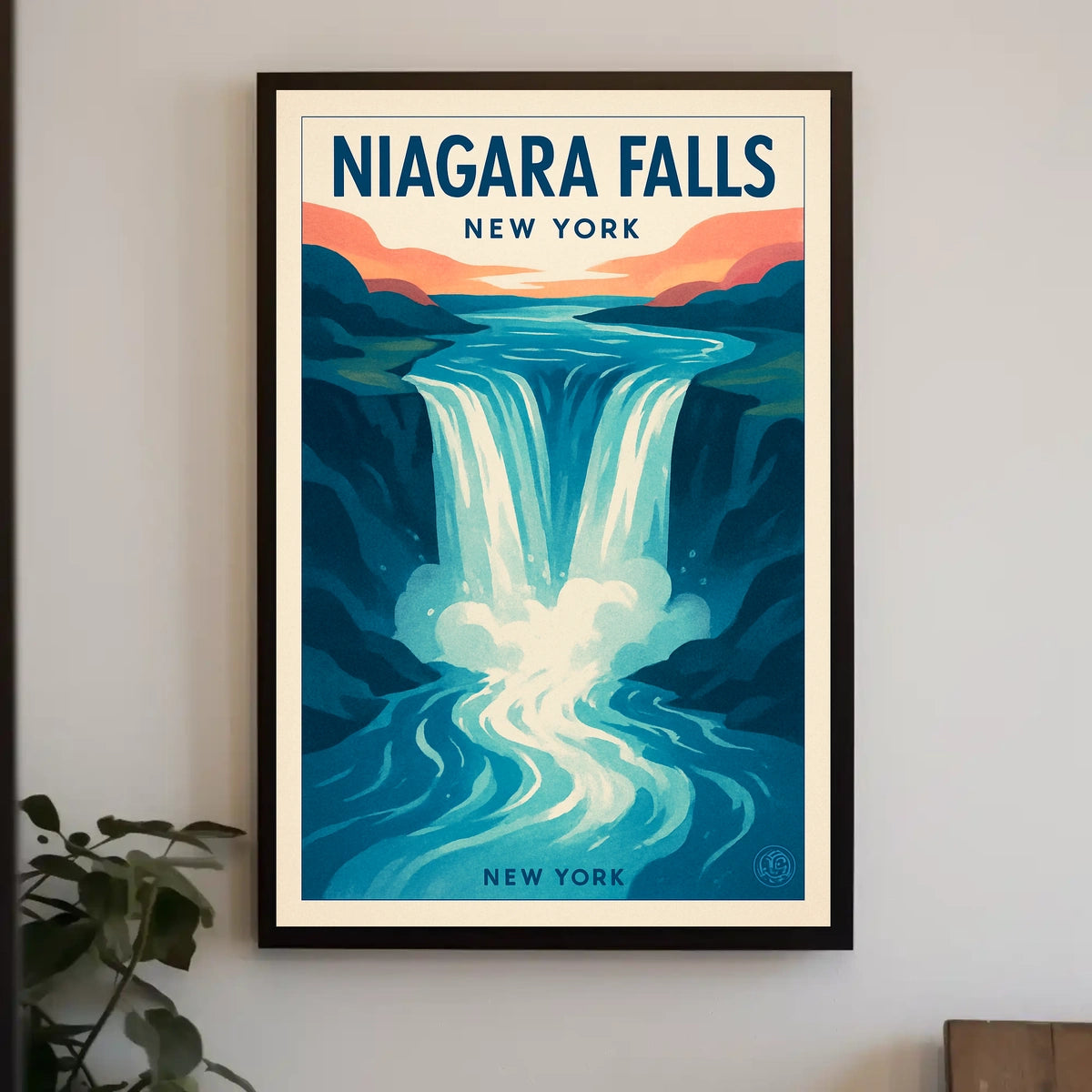 Niagara Falls Vintage Travel Art Poster Travel Poster
