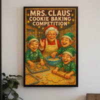 Mrs. Claus Cookie Baking Competition Poster