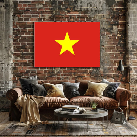 Vietnam Flag with Bold Patriotic Symbolism Country Flag Poster