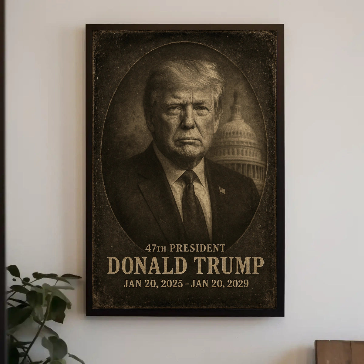 Trump 47th Presidency Portrait Patriotic Poster