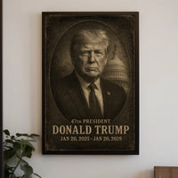 Trump 47th Presidency Portrait Patriotic Poster