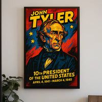 John Tyler 10Th President Poster Wall Art Historical Decor