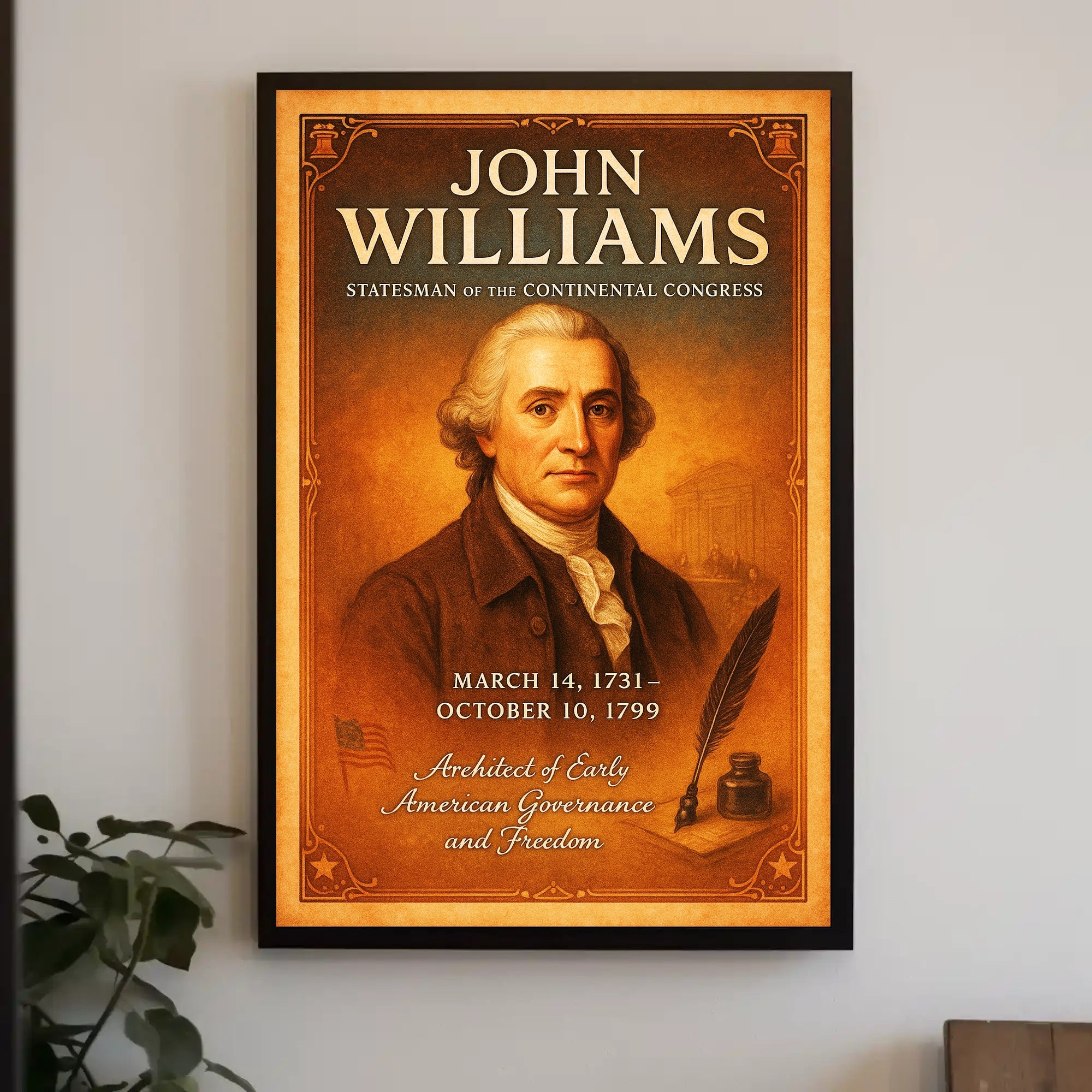John Williams Statesman of the Continental Congress Poster PosterGoat