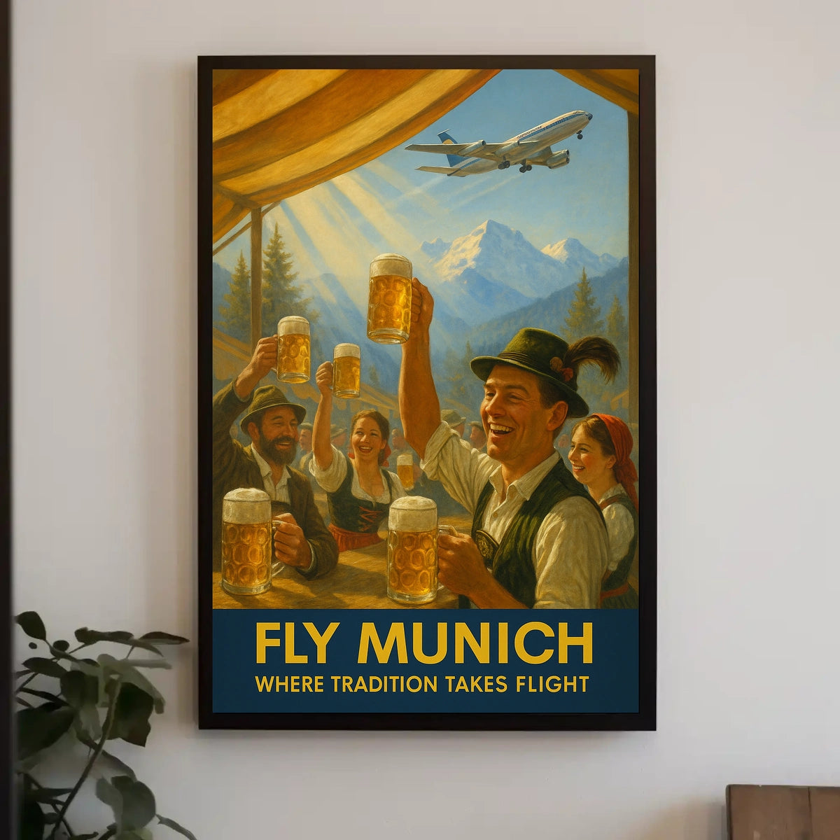 Fly Munich Where Tradition Takes Flight Poster