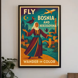 Bosnia Travel Adventure Poster PosterGoat
