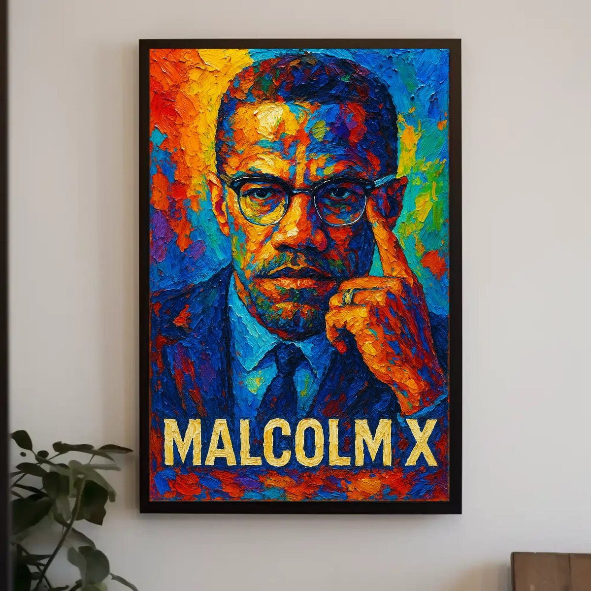 Malcolm X Visionary Leader Poster