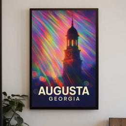 Augusta, Georgia Vibrant Landmark Poster