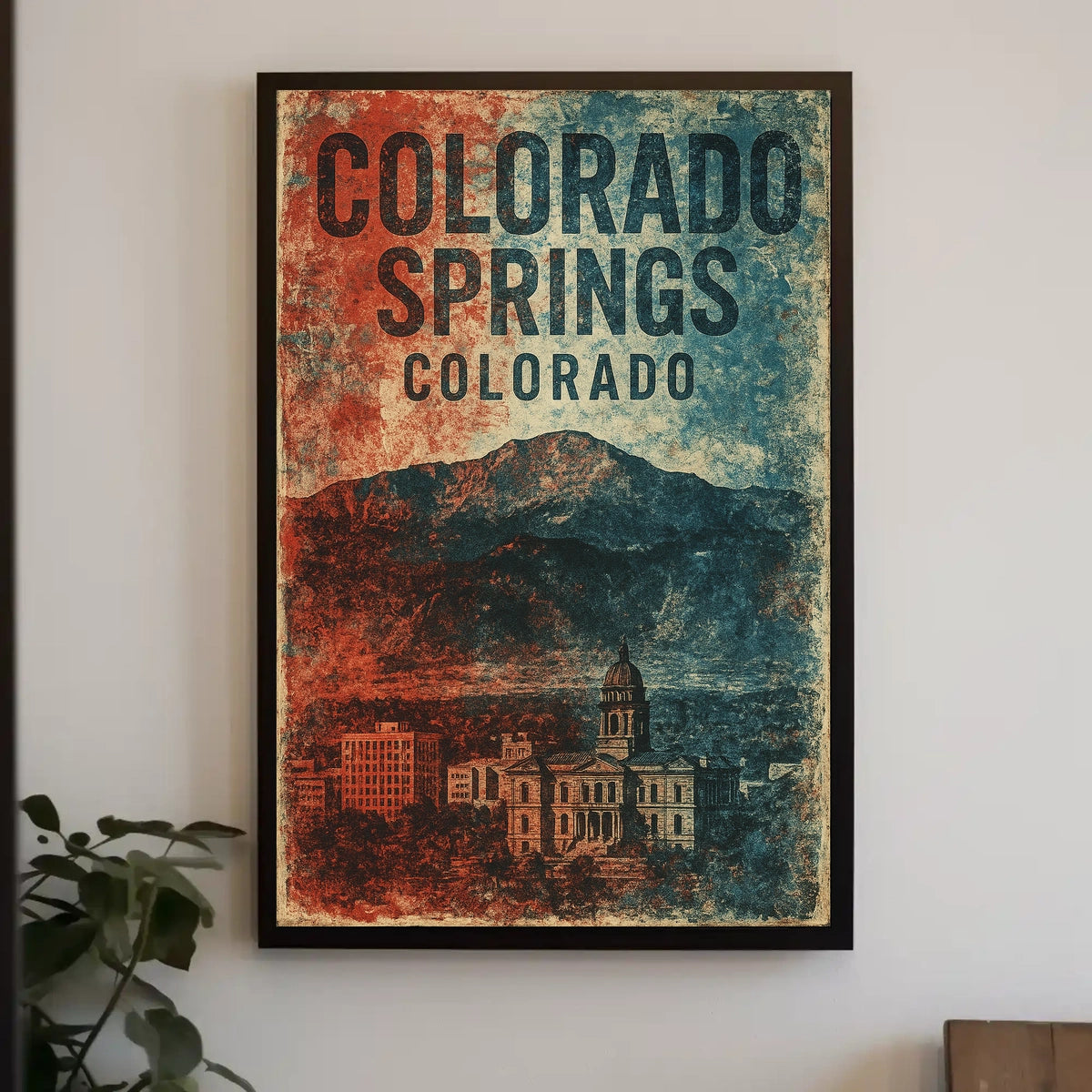 Colorado Springs Vintage Scenic Travel Wall Art Decor Souvenir Gift Wanderlust Inspired Home Poster