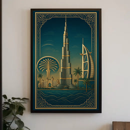 Iconic Dubai Landmarks Poster
