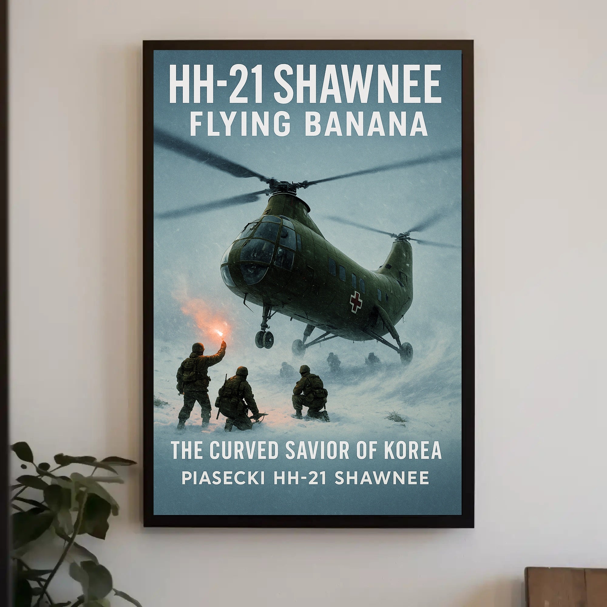 HH-21 Shawnee Flying Banana Poster PosterGoat