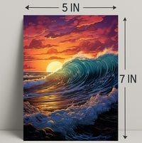 Oceanic Sunset Symphony Poster PosterGoat