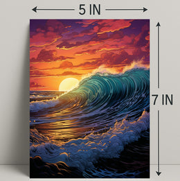 Oceanic Sunset Symphony Poster PosterGoat