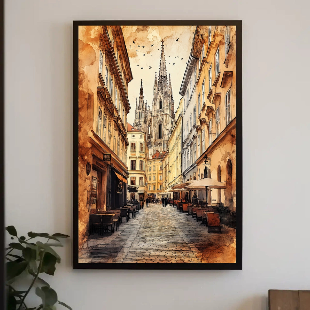 Austria Vienna St Stephens Cathedral Street View Poster