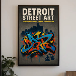 Detroit Street Art Wall Art Print PosterGoat