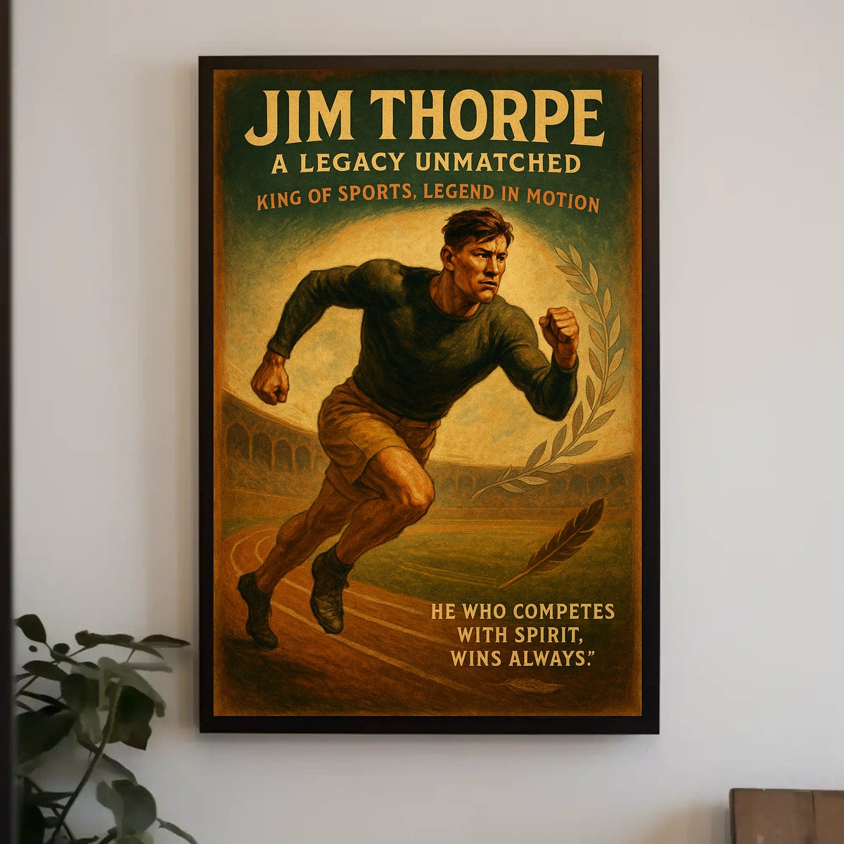 Jim Thorpe Unmatched Athletic Legacy Poster