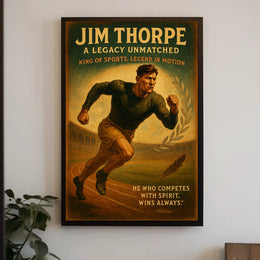 Jim Thorpe Unmatched Athletic Legacy Poster