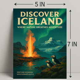Discover Iceland Adventure Poster Art Print PosterGoat