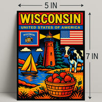 Wisconsin United States of America Poster PosterGoat
