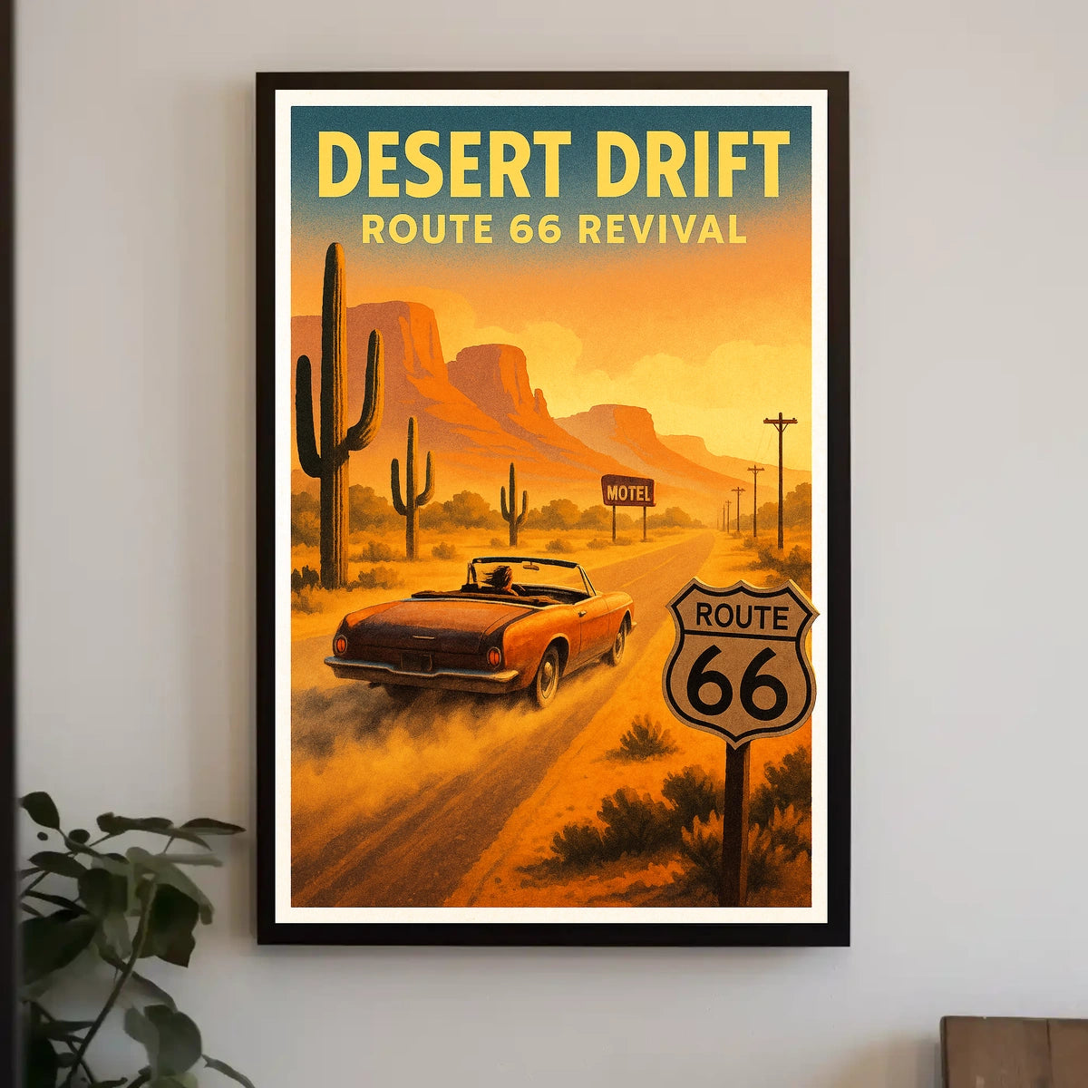 Desert Drift Route 66 Revival Poster