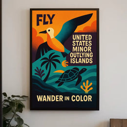 Wander in Color United States Minor Outlying Islands Poster
