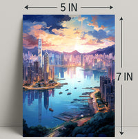 Cityscape At Dusk Poster