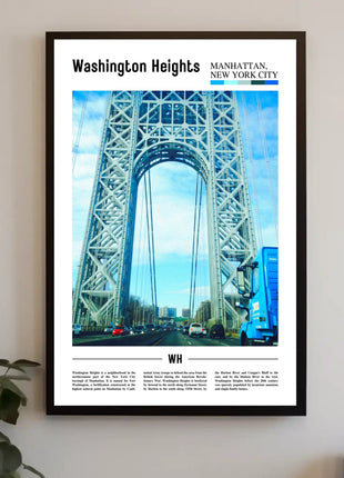 Washington Heights New York Landmark Travel Poster