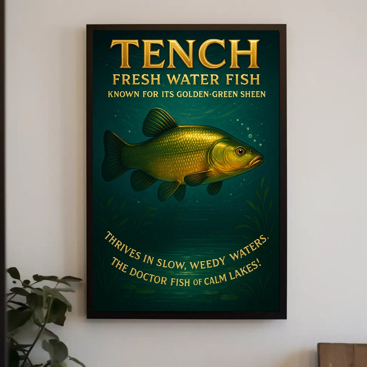 Tench The Golden-Green Freshwater Fish Poster