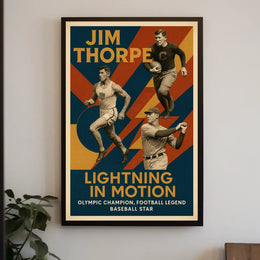 Lightning in Motion Jim Thorpe Poster