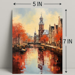 Autumn Reflections In A Canal Poster