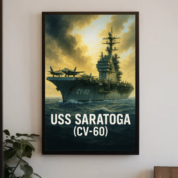 USS Saratoga (CV-60) Poster PosterGoat