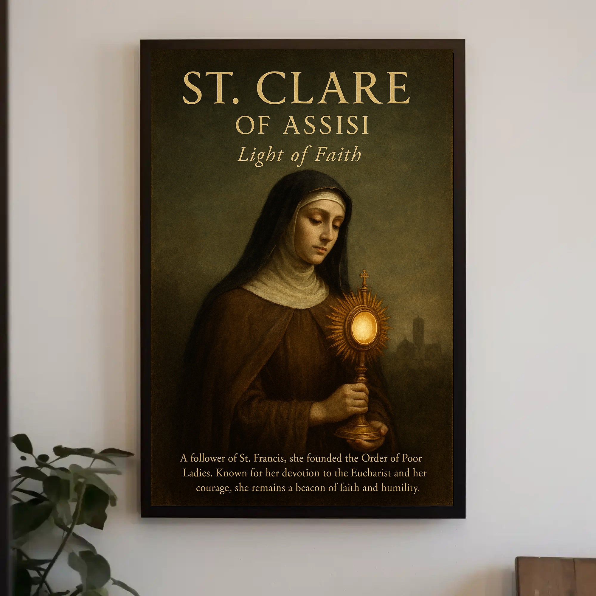 St. Clare Of Assisi Light Of Faith Poster
