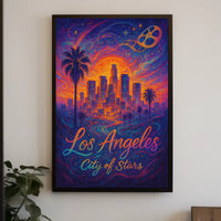 Los Angeles City Stars Vintage Poster