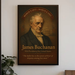 James Buchanan Vintage Presidential Portrait Poster