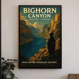 Bighorn Canyon Rich Native American Poster