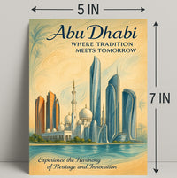 Abu Dhabi Elegance: Tradition Meets Tomorrow Cityscape Poster
