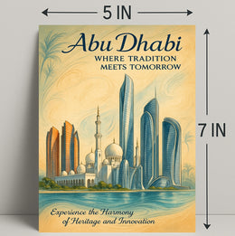 Abu Dhabi Elegance: Tradition Meets Tomorrow Cityscape Poster