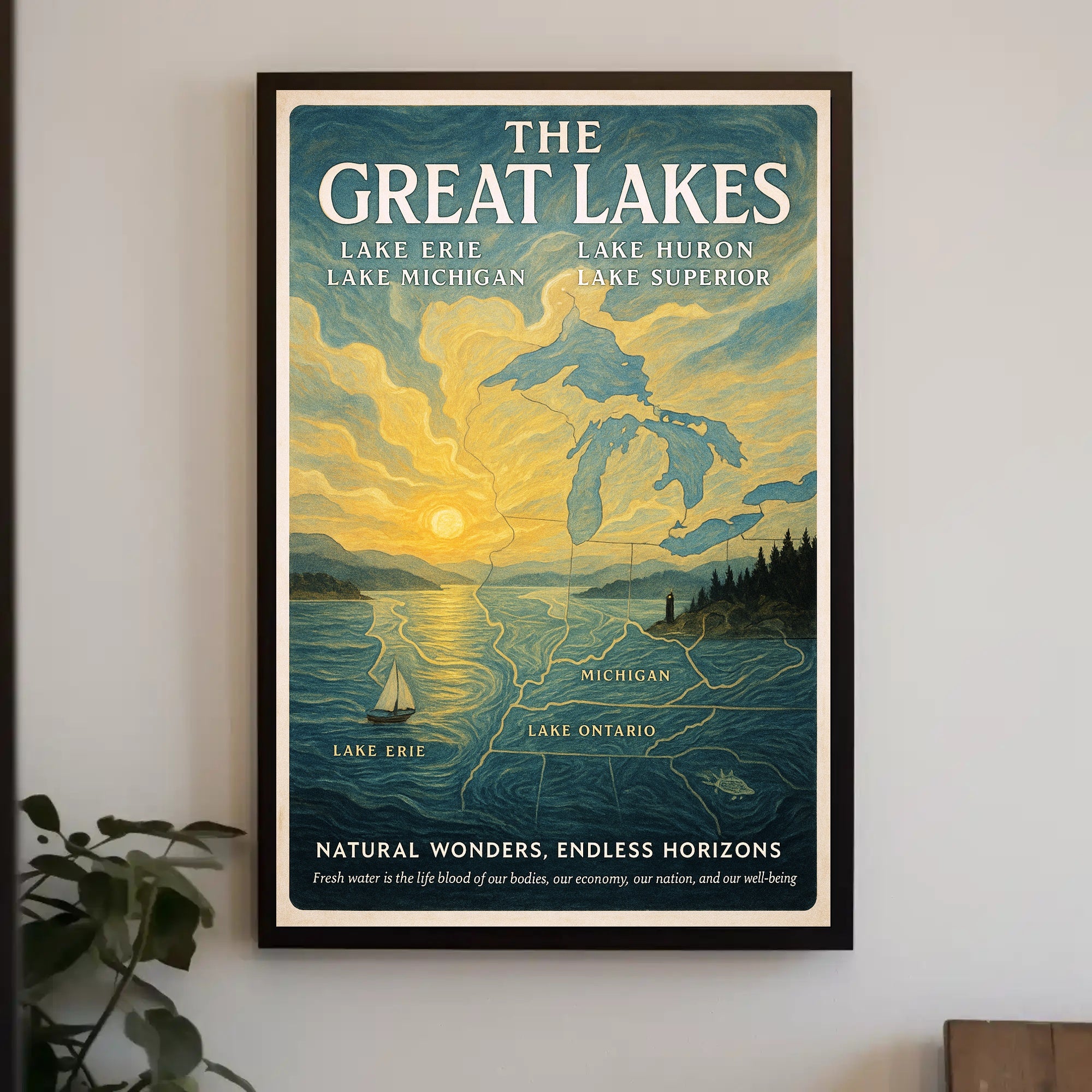 The Great Lakes Natural Wonders Poster PosterGoat