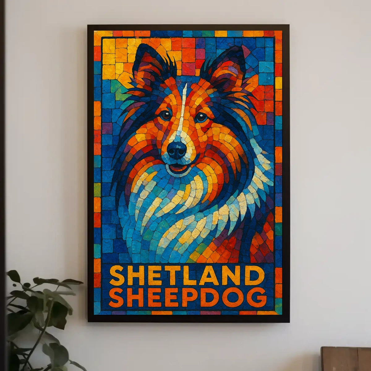 Shetland Sheepdog Mosaic Poster