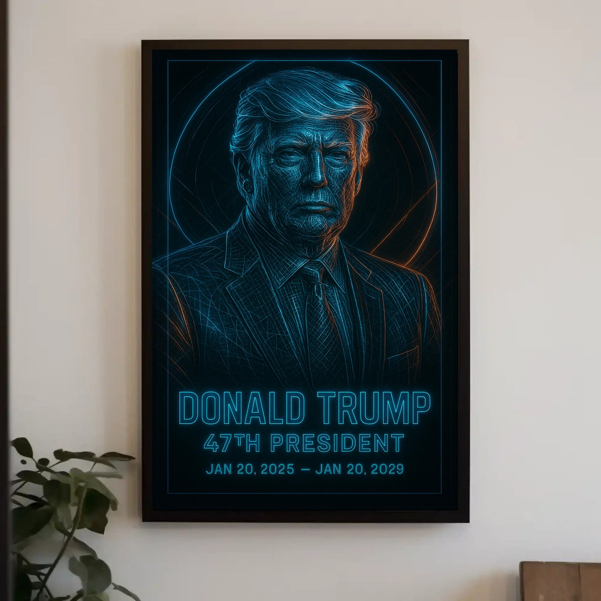 Donald Trump Electric Visionary Leader Poster