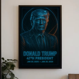 Donald Trump Electric Visionary Leader Poster