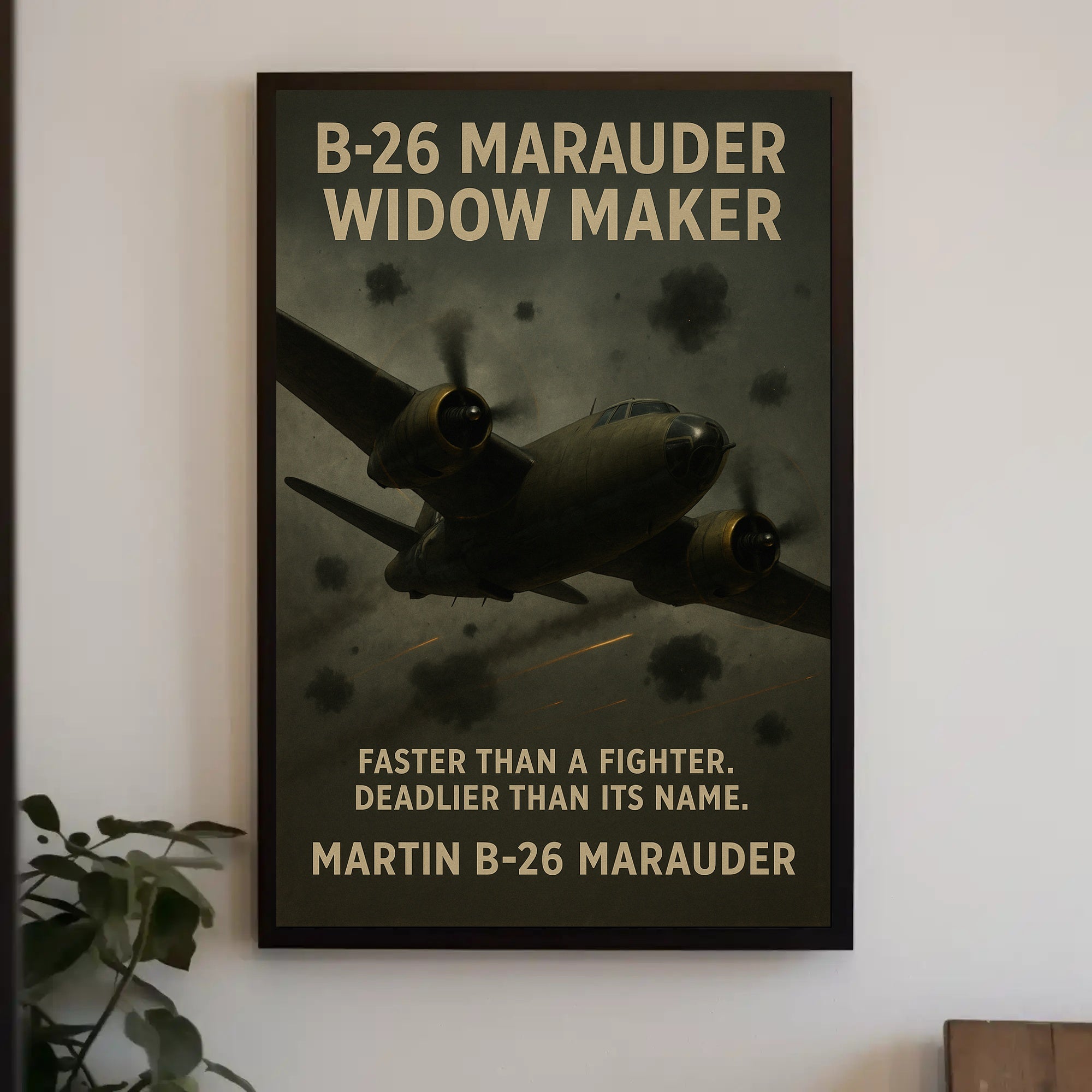 B-26 Marauder WWII Aircraft Tribute WWII Poster