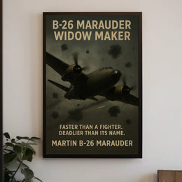 B-26 Marauder WWII Aircraft Tribute WWII Poster