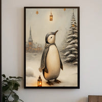 Winter Wonderland Penguin Poster