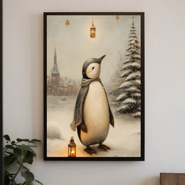 Winter Wonderland Penguin Poster