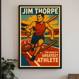 Jim Thorpe Legendary Athlete Poster